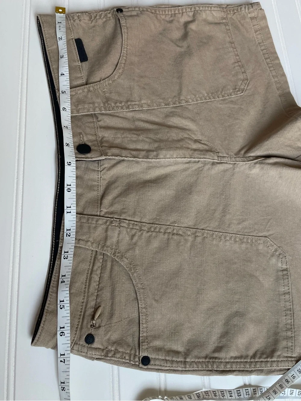 Wrangler All Terrain Gear Women’s Tan  Canvas Linen Outdoor Shorts Sz10 Military